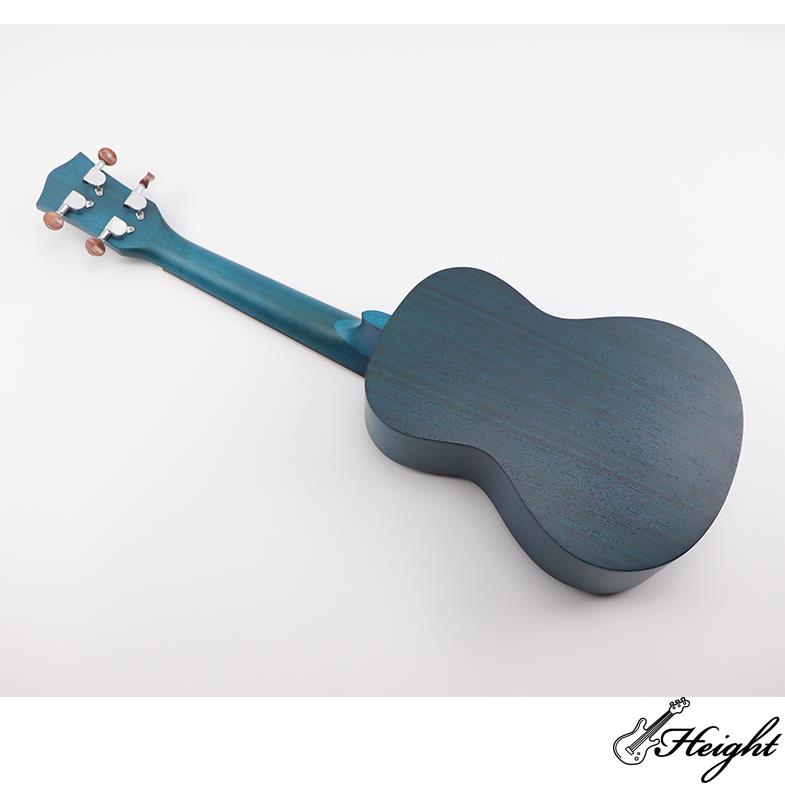 mahogany concert ukelele with blue color 7