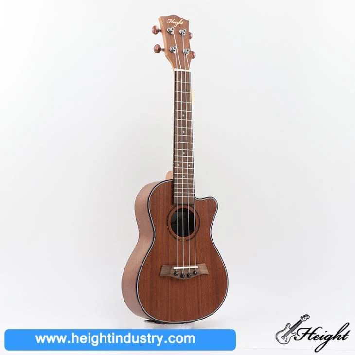 Cutaway Body Concert Sapele Wood Ukulele